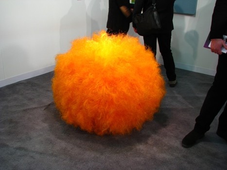 For your viewing pleasure: A giant orange fuzzball at Barnonian_Francey at the Armory.